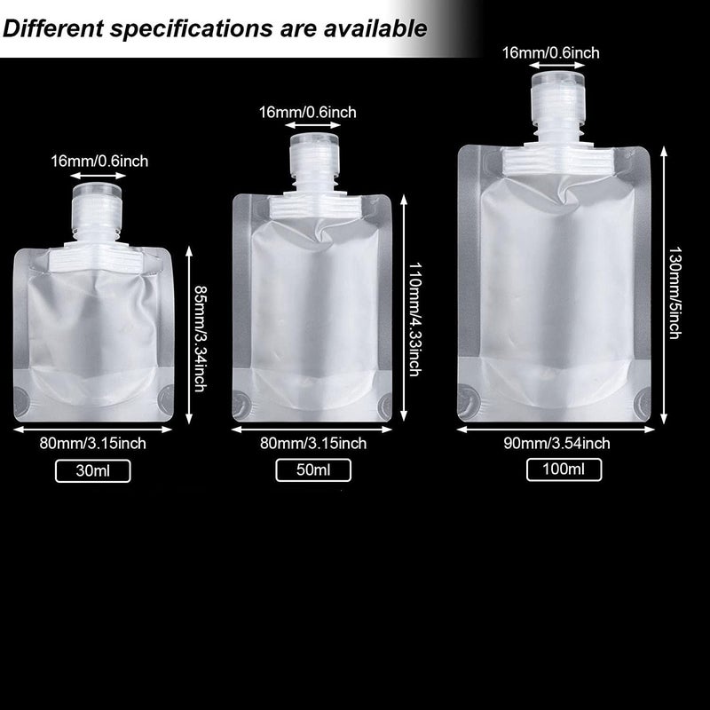 Lampostick Lampostick Clamshell Packaging BagStand Up Spout Pouch Plastic Translucent Frosted Leakproof Hand Sanitizer Lotion Shampoo Fluid Bottles Travel Bag3050100ml  - Image 3