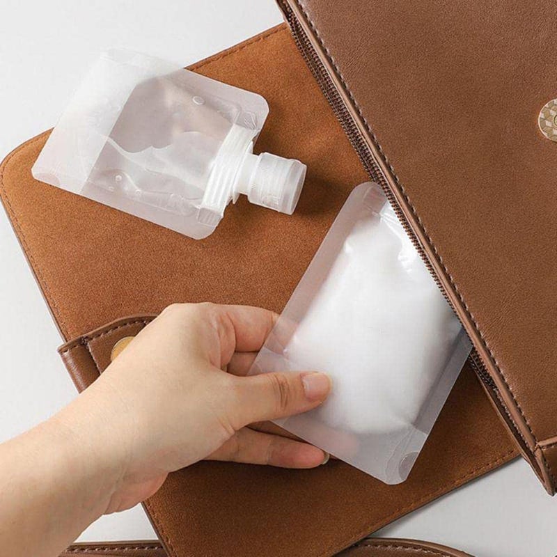 Lampostick Lampostick Clamshell Packaging BagStand Up Spout Pouch Plastic Translucent Frosted Leakproof Hand Sanitizer Lotion Shampoo Fluid Bottles Travel Bag3050100ml  - Image 1