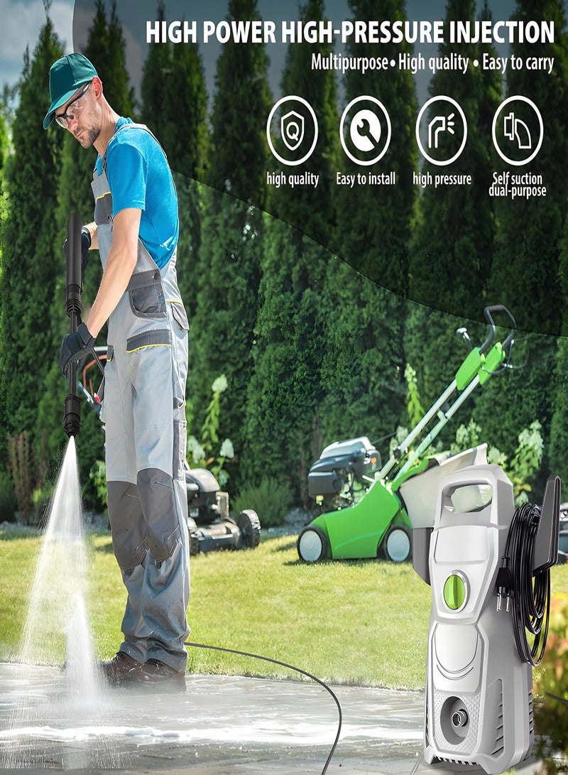 OHAHO Electric Pressure Washer 3600 Max PSI 1.76 Max GPM with 7M Hose Foam Pot Filter Screen Detachable Water Gun for Cars Fences Driveways Home Patios  - Image 2