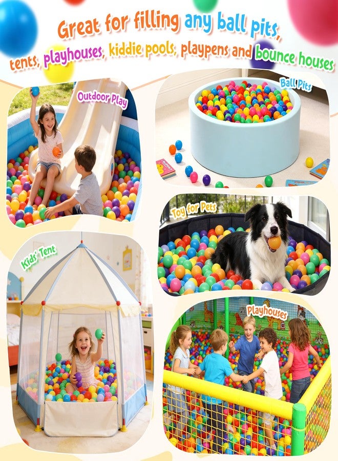 Hovenlay Ball Pit Balls Phthalate Free BPA Free Crush Proof Plastic - 7 Bright Colors in Reusable Play Toys for Kids with Storage Bag - Image 4