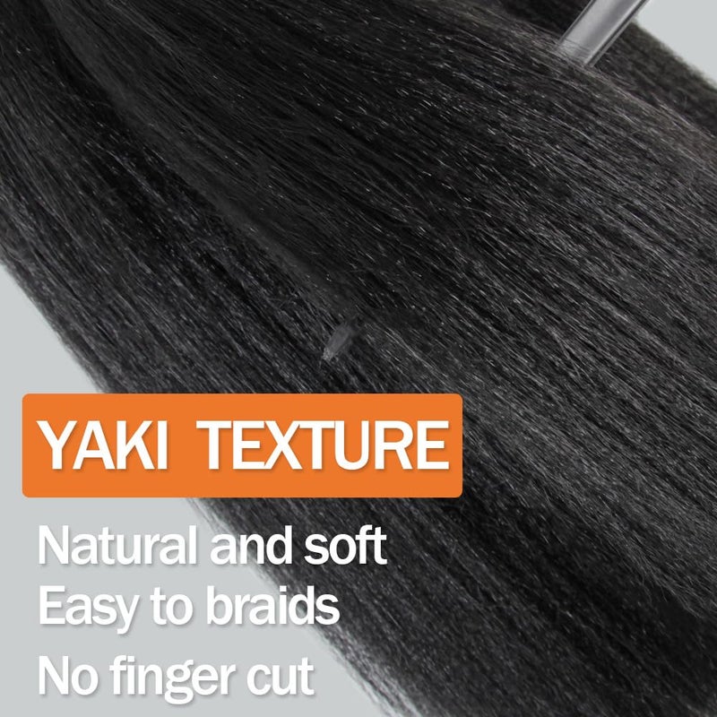 Osuntress Braiding Hair Pre Stretched 10 Inch 4 Packs, Short Hair Extensions for Braids, Synthetic Braiding Hair Prestretched 1B(Natural Black) - Image 4