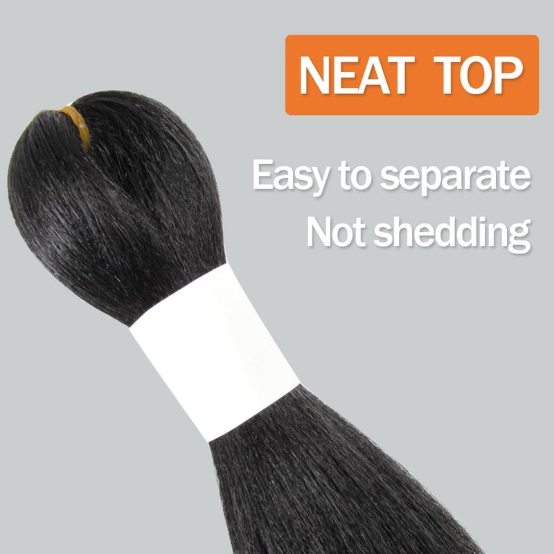 Osuntress Braiding Hair Pre Stretched 10 Inch 4 Packs, Short Hair Extensions for Braids, Synthetic Braiding Hair Prestretched 1B(Natural Black) - Image 3