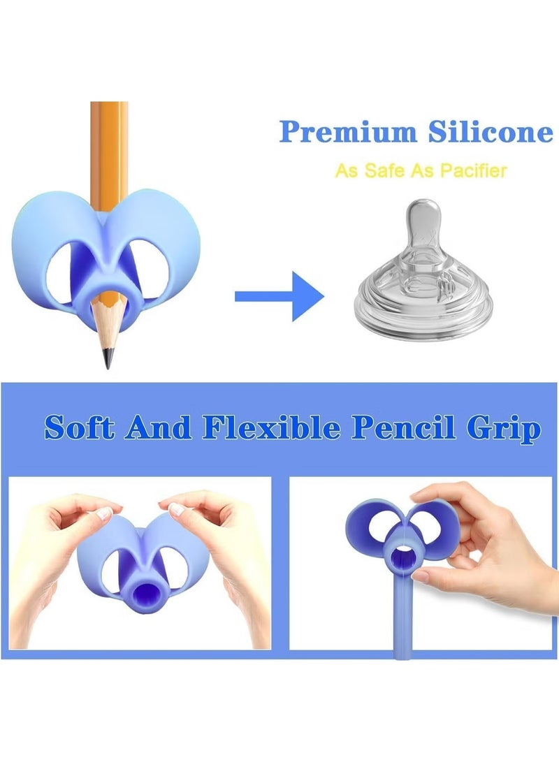 Corretto Pencil Gripper Kids/Toddler Handwriting aid Tools, Kids Handwriting Aid Tools, Ergonomic Writing Aid, Pencil Grip for 3-9 Years Learning to Write (Blue) - Image 4