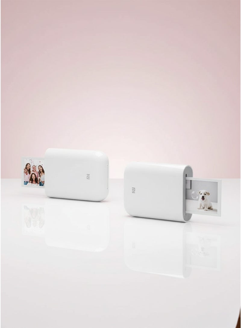 Xiaomi Portable Photo 300dpi Pocket Mini AR With DIY Share 500 mAh Image Zinc Paper Printer White & Xiaomi Photo Printer Photo Paper 50 Sheets, 3 Inch Photo PaperBundle - Image 4