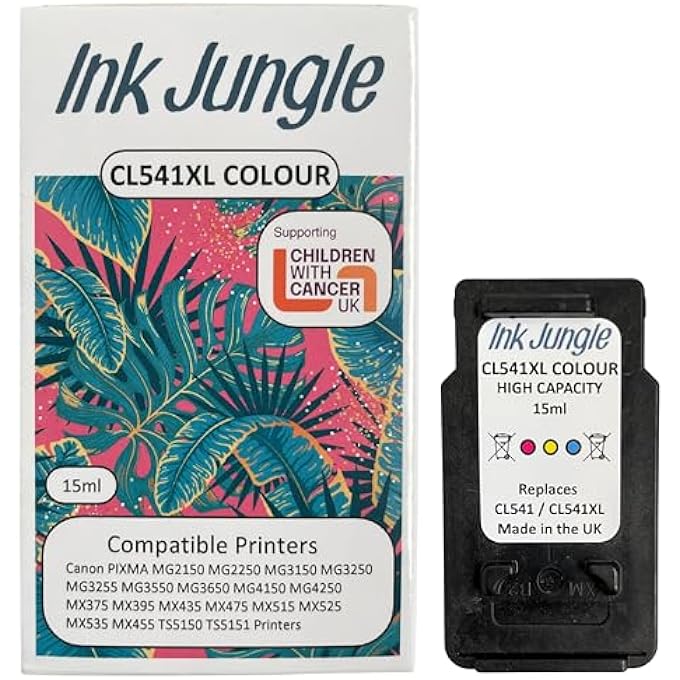 CL-541XL COLOUR REMANUFACTURED INK CARTRIDGE FOR CANON PIXMA MG2100 MG2150 MG2200 MG2250 MG3100 MG3150 MG3200 MG3250 MG3255 MG3500 MG3550 MG3600 MG3650 MG4100 MG4150 MG4200 MG4250 MX375 - Image 1