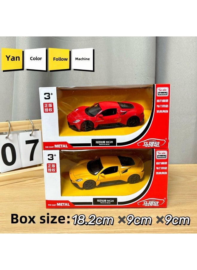 Generic - 1:36 Genuine Mercedes-Benz BMW Simulation Alloy Car Model Can Open The Door Back Force Alloy Sports Car Model Children's Toys-Color:554982Maserati Mc20 - Image 1