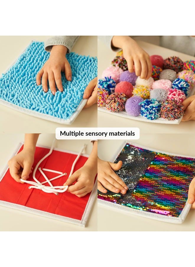 ODOXIA Sensory Mats for Children - Feeling Memory | Tactile Discs Feeling Game | Tactile Memory Sensory Mats as Occupational Therapy Material Children & Heuristic Material Montessori | Sensory Wall | Pack of - Image 4