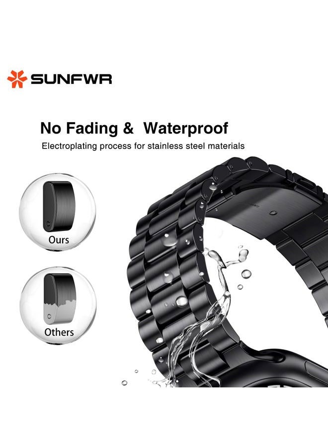 SUNFWR Compatible with Apple Watch Band 40mm 41mm 38mm 42mm(Series 10 11) for Women Men, Stainless Steel Metal iWatch Band for Apple Watch Series 11/10/9/8/7/6/5/4/3/2/1/SE/SE2/SE3 Ultra3/2/1 (No case - Image 4