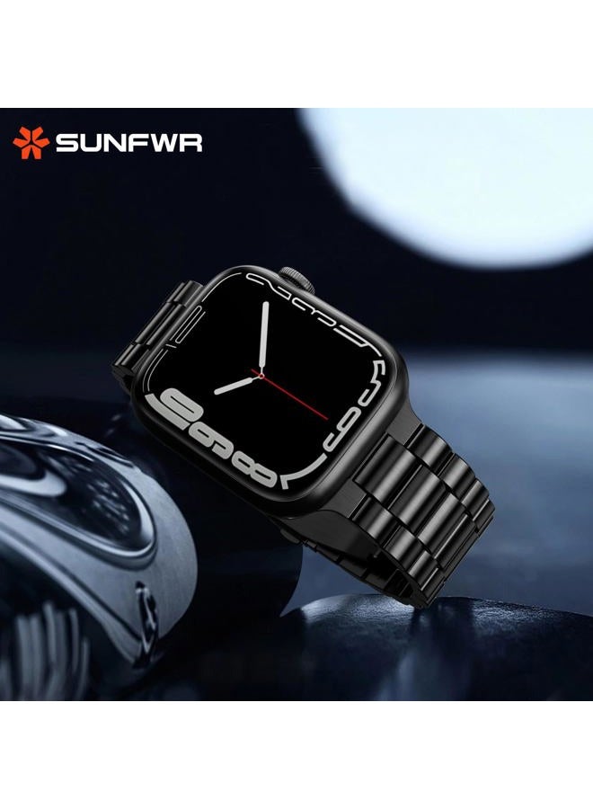 SUNFWR Compatible with Apple Watch Band 40mm 41mm 38mm 42mm(Series 10 11) for Women Men, Stainless Steel Metal iWatch Band for Apple Watch Series 11/10/9/8/7/6/5/4/3/2/1/SE/SE2/SE3 Ultra3/2/1 (No case - Image 3
