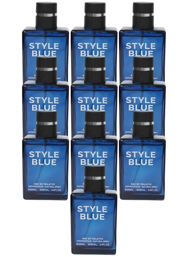 Style 10 Pieces Style Blue Perfume 100ML - Image 1