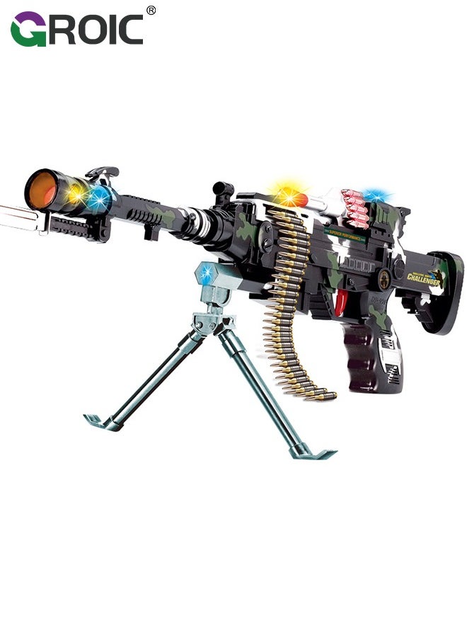 GROIC Toy Gun with Sounds, Stand and Spinning Lights, Electric Gun Toy Most Popular Gifts for Children, Special Toy Gun with Dazzling Light, Amazing Blaster Sound & Unique Action Light-UP  - Image 1