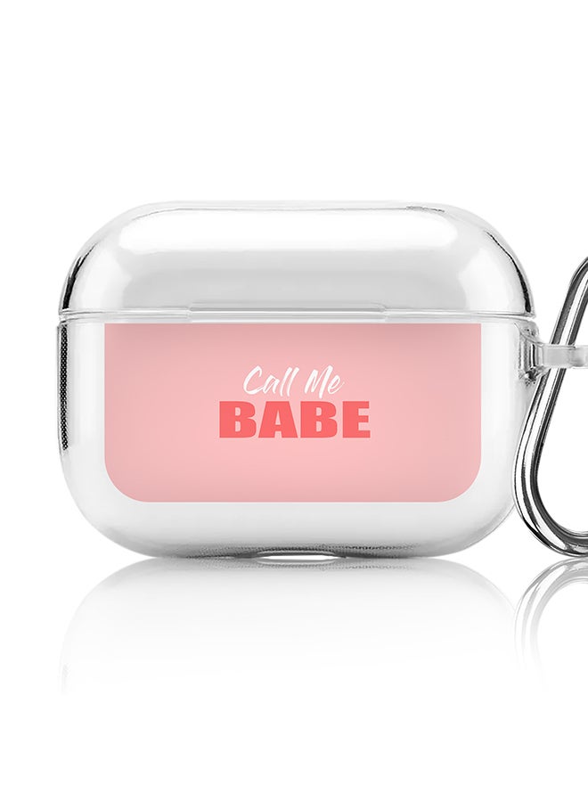Stylizedd Classic Clear printed Case for Apple AirPods Pro 2nd Generation Thin Transparent Cover [Designed for Apple AirPods Pro 2nd Generation] - Call me babe - Image 1