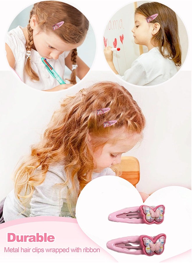 Bolivia's Hair Accessories Set for Kids, pink butterfly Set with hand-held butterfly shape gift box, includ pink butterfly Hair Clips pink butterfly hairband colourful hair clip and Children's Butterfly Ear Clips Perfect Little Girl Gifts  - Image 5