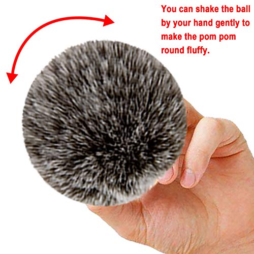 BQTQ (BQTQ 26 Pieces Faux Fur Pom Poms DIY Fluffy Faux Fur Pom Pom with Elastic Buckle for Bag Accessories Gloves Scarf Keychain (13 Colours) - Image 4