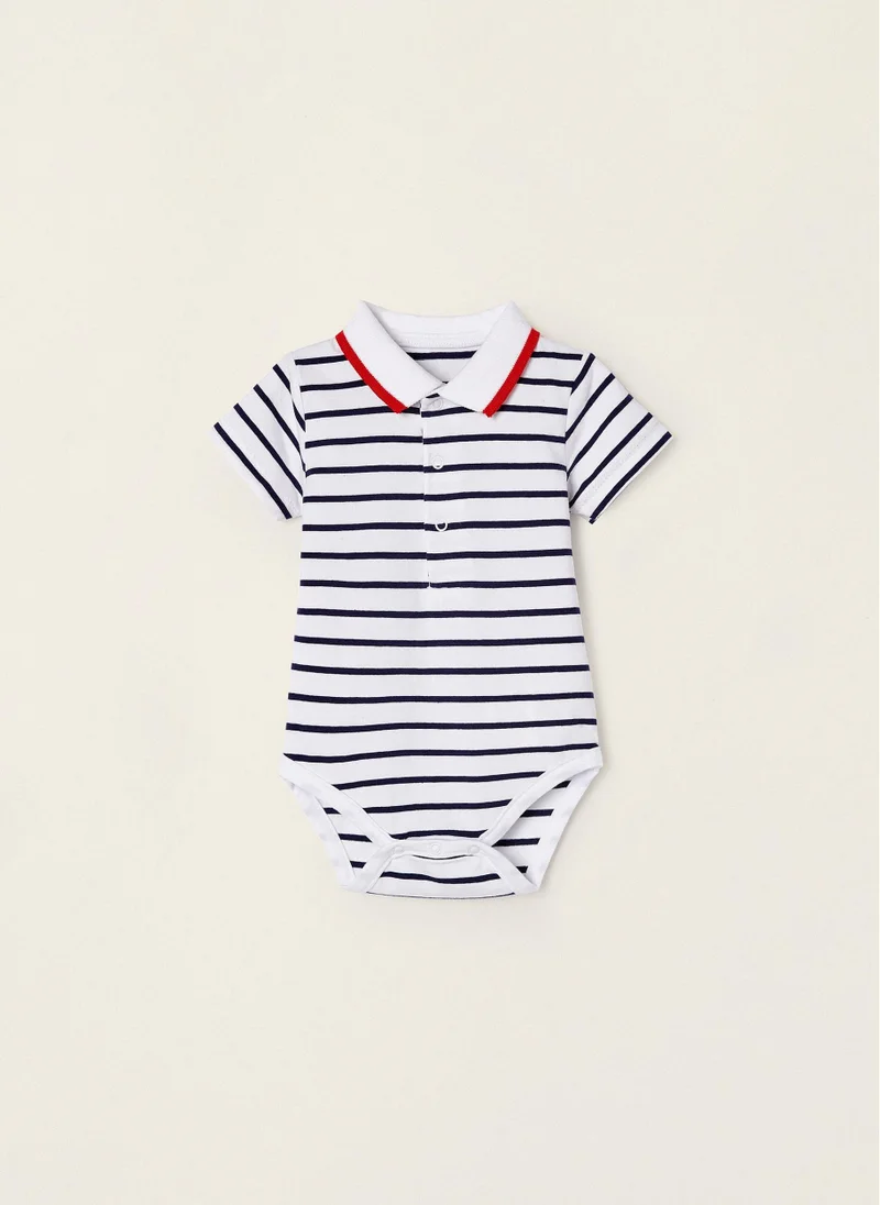 زيبي Zippy Cotton Polo-Bodysuit For Newborn Baby Boys