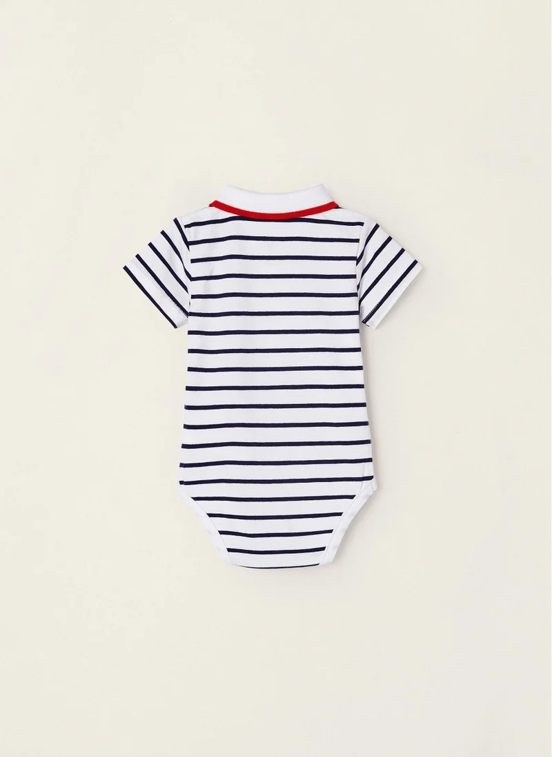 زيبي Zippy Cotton Polo-Bodysuit For Newborn Baby Boys