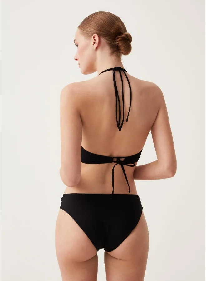 او في اس Ovs Triangle Bikini Top With Contrasting Details