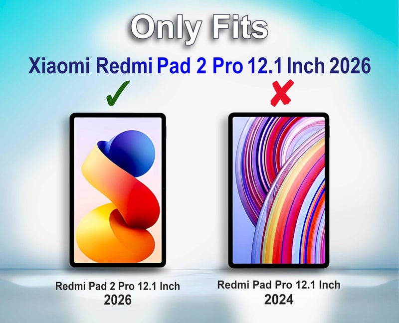 ProElite Case Cover for Xiaomi Redmi Pad 2 Pro 12.1 inch Case, Slim Trifold Flip case Cover for Xiaomi Redmi Pad 2 Pro 12.1 inch Tablet [Auto Sleep Wake Feature], Dark Green - Image 2