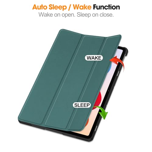 ProElite Case Cover for Xiaomi Redmi Pad 2 Pro 12.1 inch Case, Slim Trifold Flip case Cover for Xiaomi Redmi Pad 2 Pro 12.1 inch Tablet [Auto Sleep Wake Feature], Dark Green - Image 3