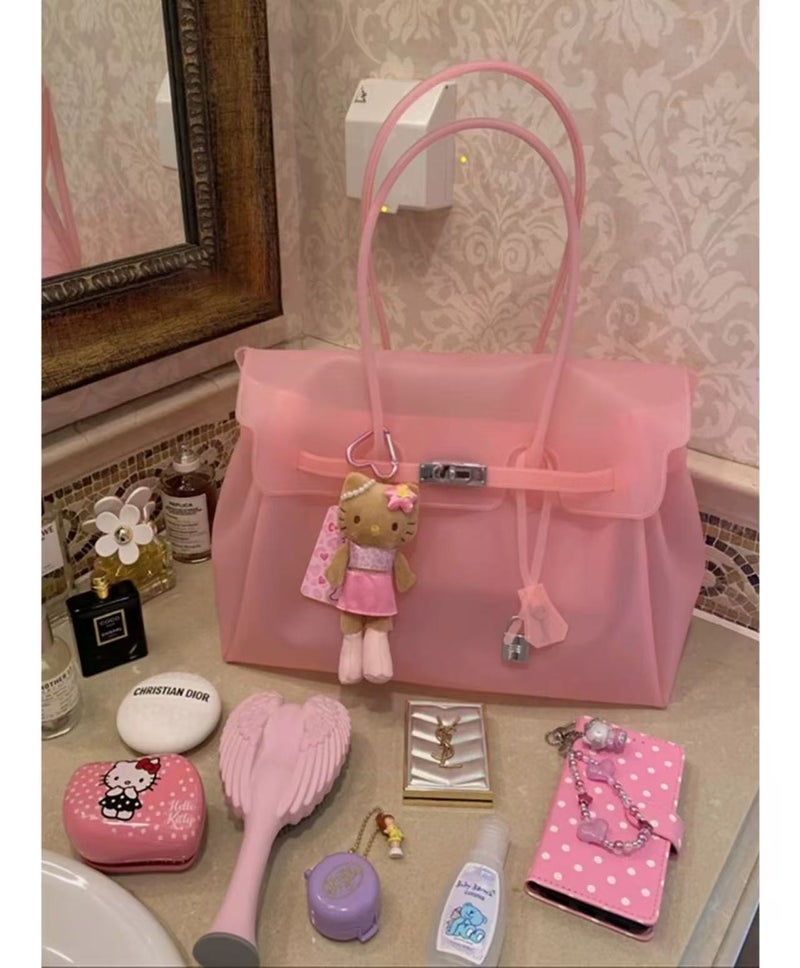 Jelly PVC Large Capacity Tote Bag for Women, Summer 2026 - Image 1