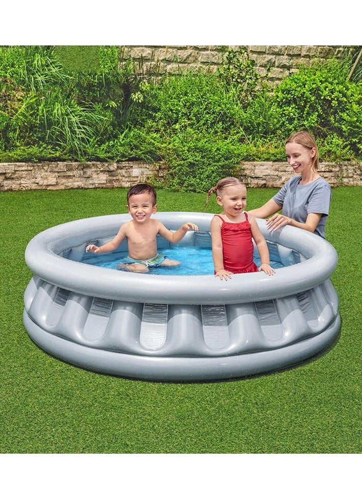 Generic Swimming Pool for Kids Thickened Blow Up Pool Outdoor Inflatable Pool Paddling Pool for Toddlers Backyard Garden Summer Water Party  - Image 1