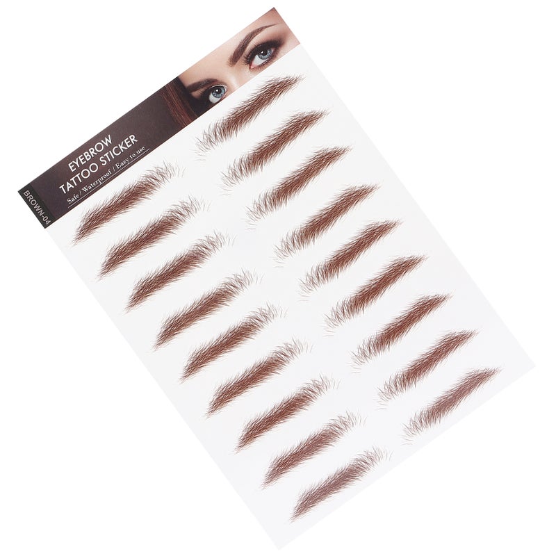Professional Waterproof Eyebrow Tattoo Sticker Eyebrow Transfer Sticker for WomenBROWN-04 - Image 5