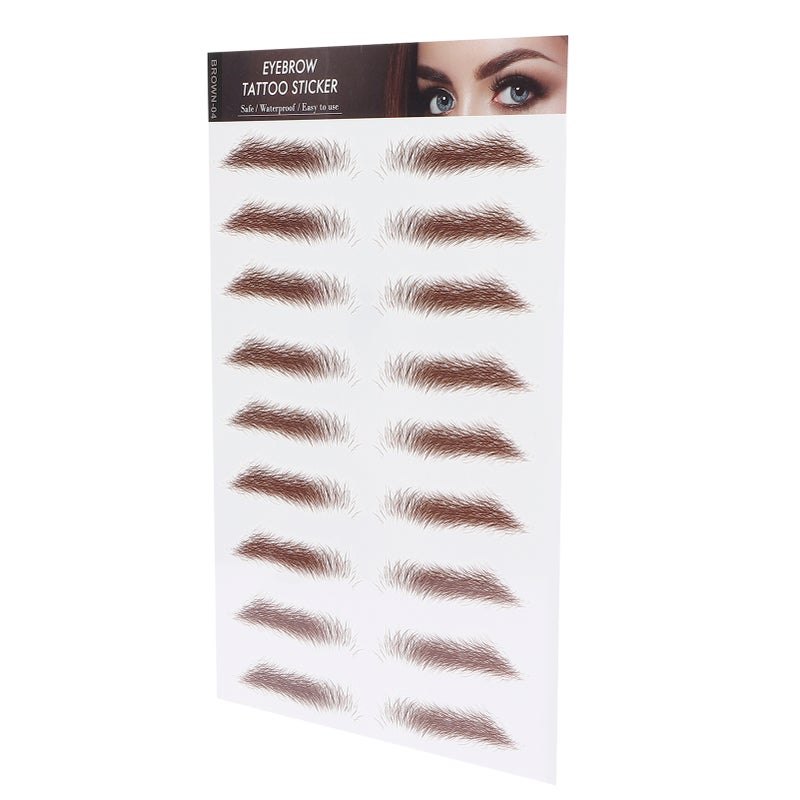 Professional Waterproof Eyebrow Tattoo Sticker Eyebrow Transfer Sticker for WomenBROWN-04 - Image 3