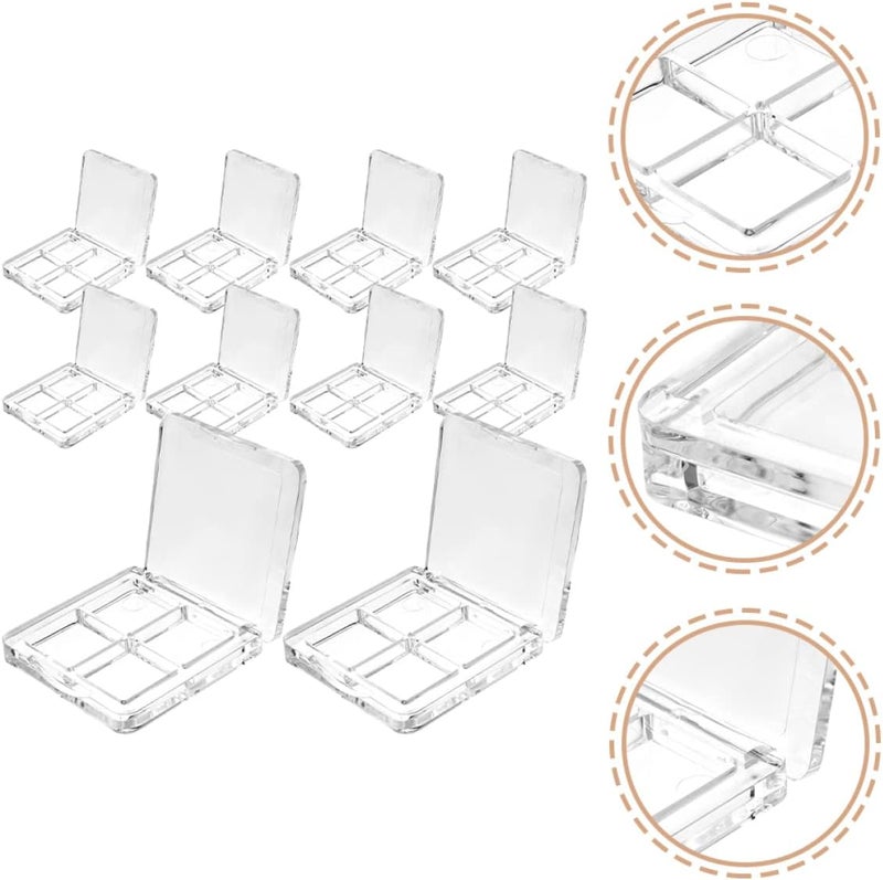 10pcs Eyeshadow Organizer Makeup Storage Box for Eyeshadow Lipstick Blush More Lightweight Compartment Containers for Travel and Daily Use - Image 5