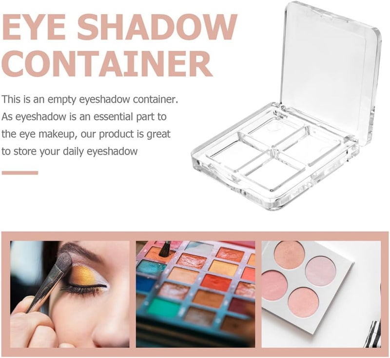 10pcs Eyeshadow Organizer Makeup Storage Box for Eyeshadow Lipstick Blush More Lightweight Compartment Containers for Travel and Daily Use - Image 2