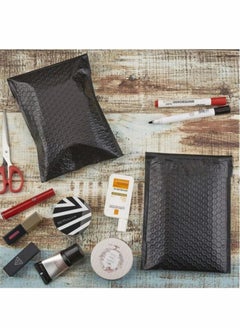 Y&D 50 Piece Poly Bubble Mailers Padded Envelope Out Bags Cushioned Pouches for Shockproof Shipping Packaging Moving 20x15cm, Black  - Image 2