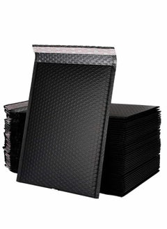 Y&D 50 Piece Poly Bubble Mailers Padded Envelope Out Bags Cushioned Pouches for Shockproof Shipping Packaging Moving 20x15cm, Black  - Image 1