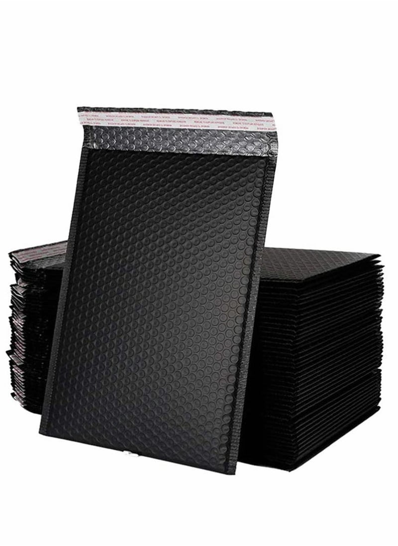 Y&D 50 Piece Poly Bubble Mailers Padded Envelope Out Bags Cushioned Pouches for Shockproof Shipping Packaging Moving 20x15cm, Black  - Image 1