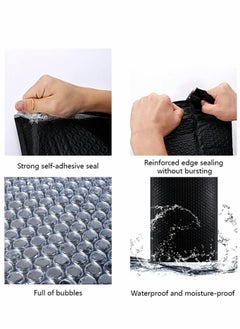 Y&D 50 Piece Poly Bubble Mailers Padded Envelope Out Bags Cushioned Pouches for Shockproof Shipping Packaging Moving 20x15cm, Black  - Image 4