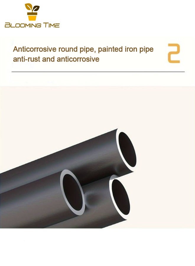 بلومنغ تايم حامل معاطف، رف أحذية مدخل، حامل معاطف معلق، رف متكامل للردهة وغرفة النوم لحقائب وسترات مع خطافات دوارة لا تحتاج إلى ثقب - Image 5