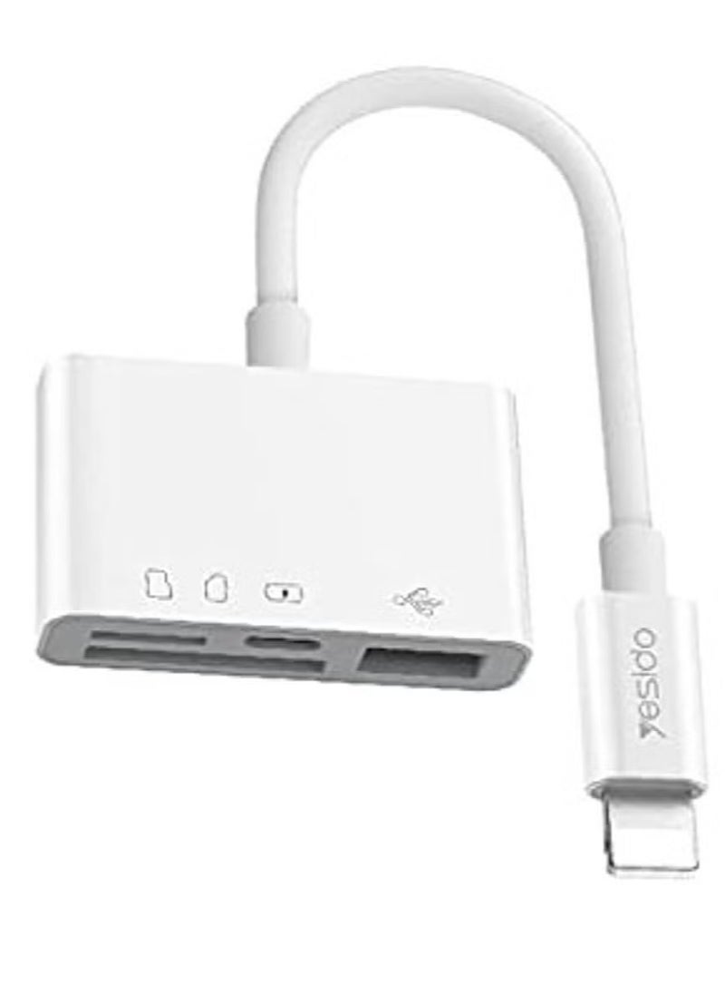 Yesido - GS12 Lightning to USB OTG Adapter – High-Speed Data Transfer for iPhone & iPad, Plug & Play Compatibility with Flash Drives, Keyboards, Cameras & More, Compact & Durable Design - Image 1