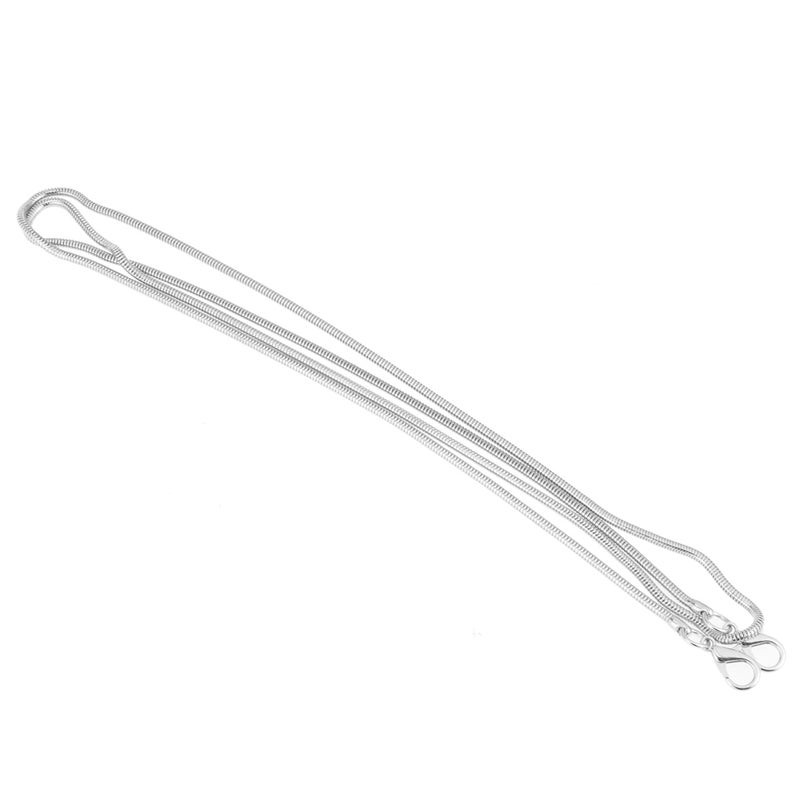 3.2mmx120cm Women Silver Iron Bag Chains Bag Straps with Buckles Replacement Accessories for Purse Handbag Shoulder Bag - Image 1