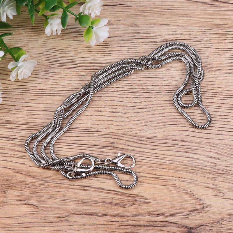 3.2mmx120cm Women Silver Iron Bag Chains Bag Straps with Buckles Replacement Accessories for Purse Handbag Shoulder Bag - Image 4