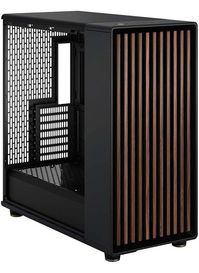 Fractal Design - North XL Mesh Case - E-ATX, 413mm GPU Support, 420mm Front Radiator, 3 x 140mm PWM Fans, 9 x 120mm/8 x 140mm Fan Mounts, Dust Filters, Cable Management, FSC Wood & Alloy Details, Charcoal Black | FD-C-NOR1X-01 - Image 1
