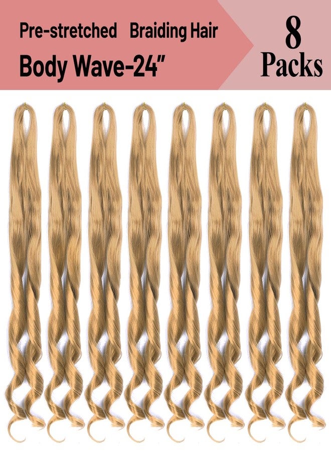 Luoyudu Curly Braiding Hair 24 inch Loose Wavy 8 Pack Bouncy French Curly Braiding Hair extensions 75g/Pack 27# French Curls Synthetic Crochet Hair Extensions(24 Inch,8 Packs,27#) - Image 4