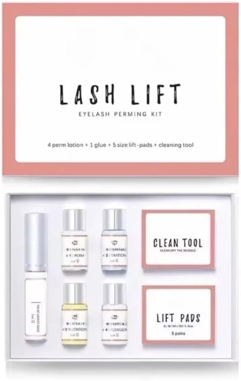 Eyelash Lifting Set, Eyelash and Eyebrow Lifting Set for Starters, Quick Lifting and Voluminous Eyelashes, Long Lasting Curls Eyelash Set, Lash Lift Kit for Home Use DIY