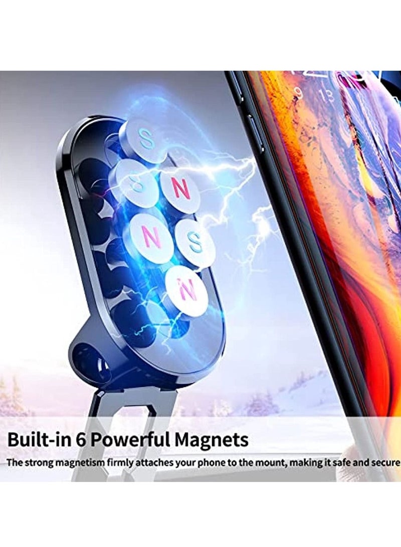 Magnetic Phone Holder For Car [6 Strong Magnets ] Car Magnetic Phone Holder [ 360° Rotation ] Universal Dashboard Car Mount Compatible With Iphone Samsung Lg Gps Mini Tablet - Image 3