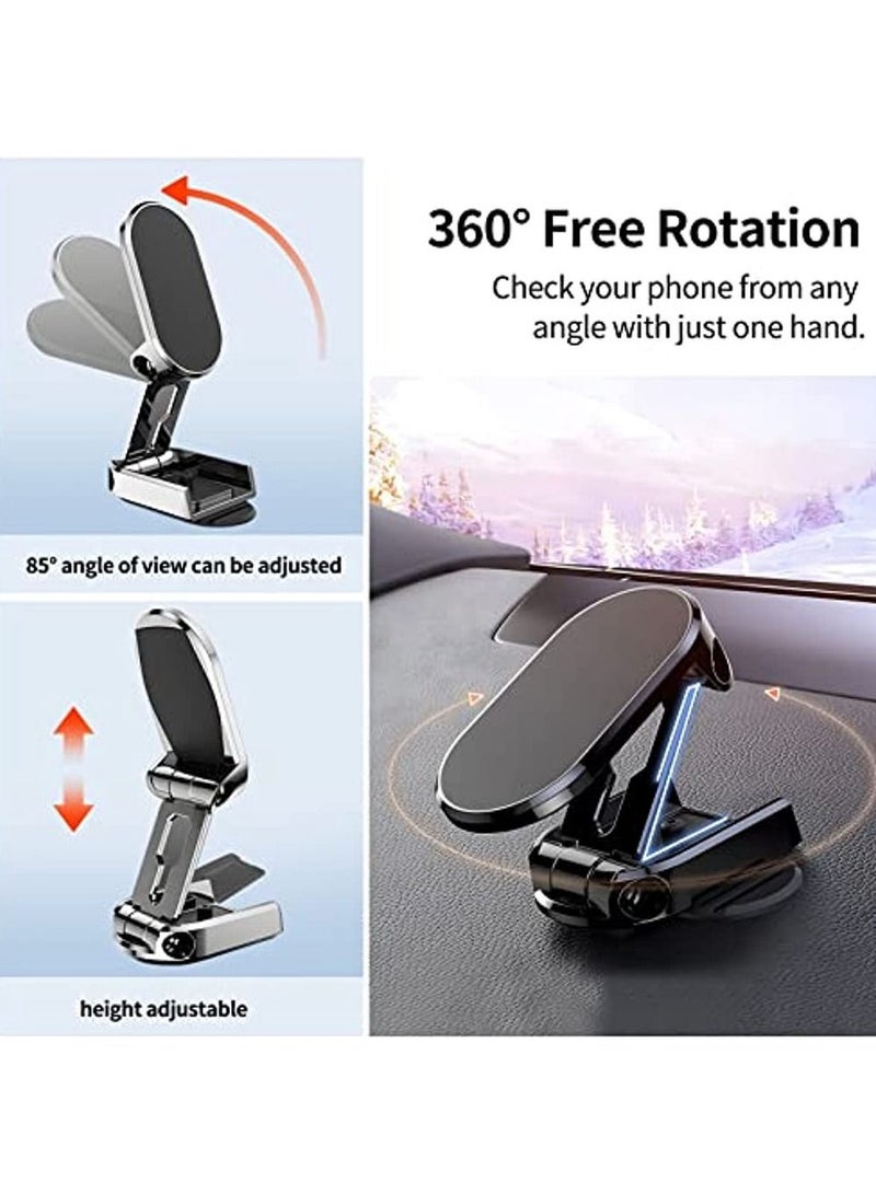 Magnetic Phone Holder For Car [6 Strong Magnets ] Car Magnetic Phone Holder [ 360° Rotation ] Universal Dashboard Car Mount Compatible With Iphone Samsung Lg Gps Mini Tablet - Image 2