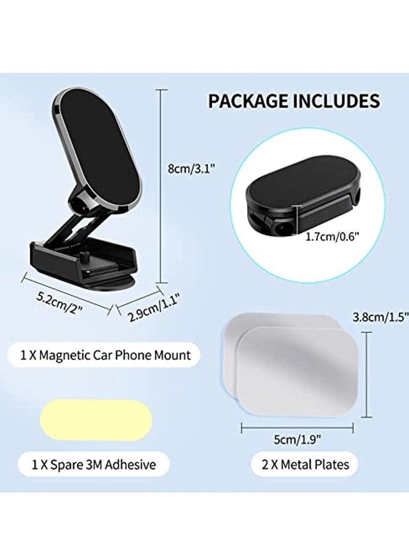 Magnetic Phone Holder For Car [6 Strong Magnets ] Car Magnetic Phone Holder [ 360° Rotation ] Universal Dashboard Car Mount Compatible With Iphone Samsung Lg Gps Mini Tablet - Image 4