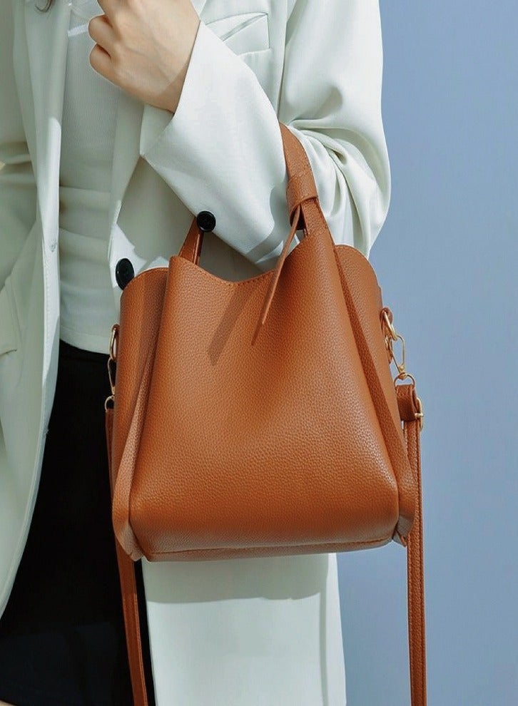 حقيبة نسائية فاخرة - حقيبة كتف ويد أنيقة قابلة للاستخدام كصدرية مع حزام قابل للتعديل للعمل والسفر - Image 2