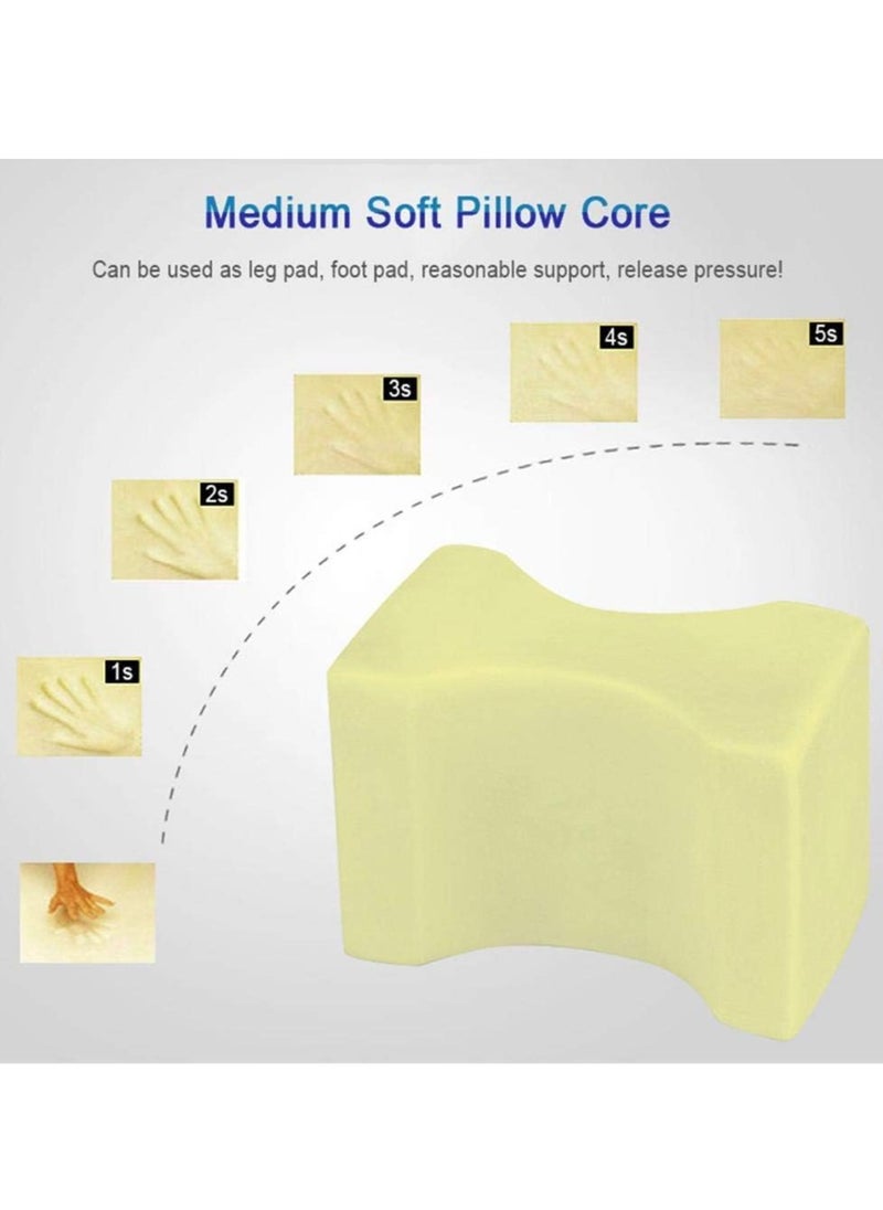 وسادة الركبة - لتخفيف آلام الورك والظهر والساق والركبة - مثالية لمن ينامون على جانبهم، والحوامل ومحاذاة العمود الفقري الأيمن - إسفنج ميموري مريح ممتاز مع غطاء قابل للغسل (أبيض) - pzsku/Z3EB0C826727C2D6CE496Z/45/_/1736234071/ea44d522-7fbe-43e9-8d93-081efc013b51