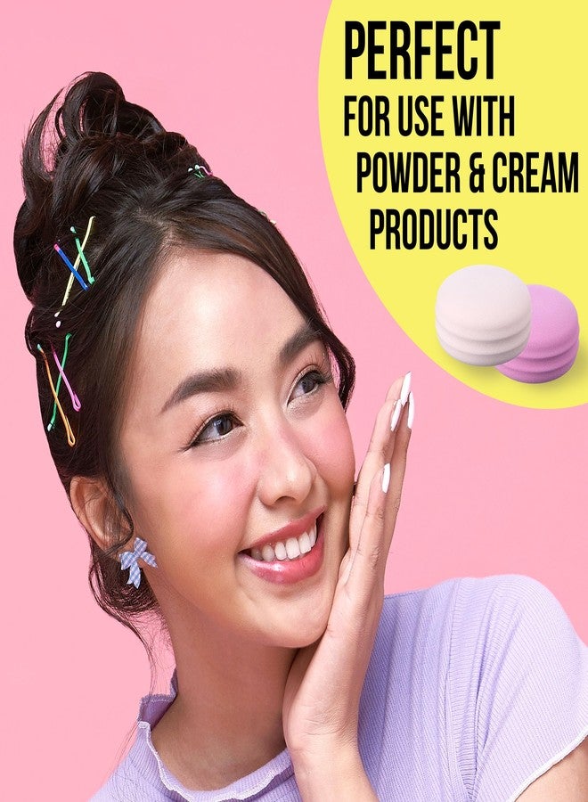 FOREVER 21 Macaroon Beauty Sponge Set - 8pc Makeup Applicators For Blending & Mattifying - Pink Macaron Beauty Blender Makeup Sponge Collection - Image 5