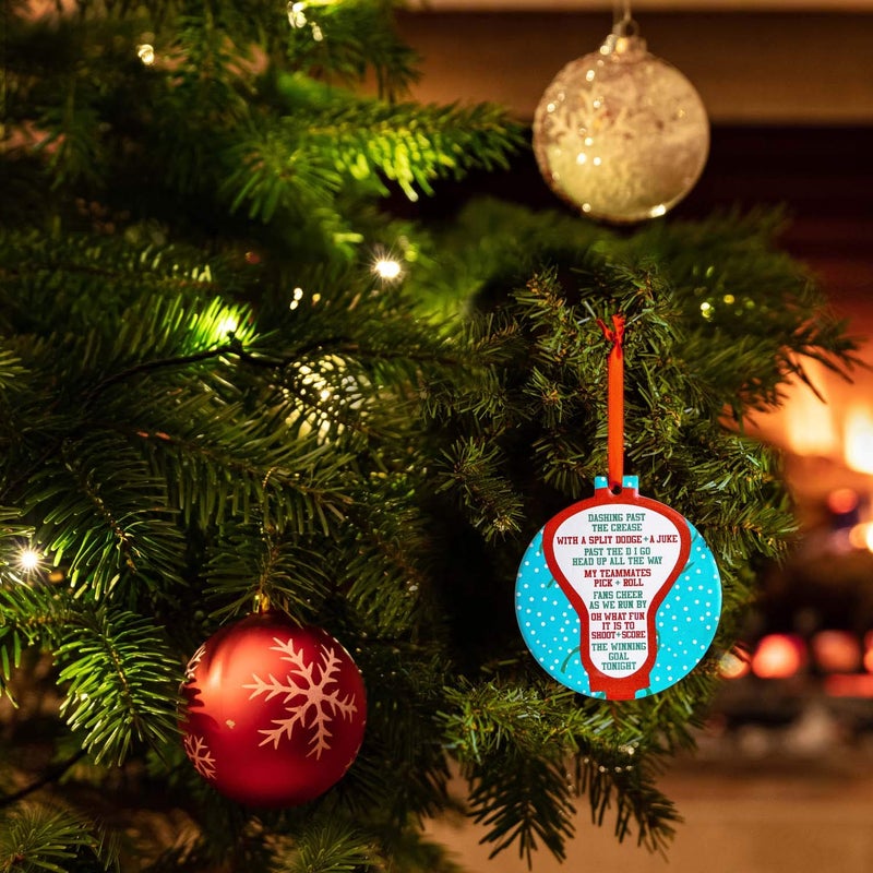 تشاك توك سبورتس chalktalksports guys lacrosse round ceramic زخرفة | جلجل على طول الطريق - Image 2