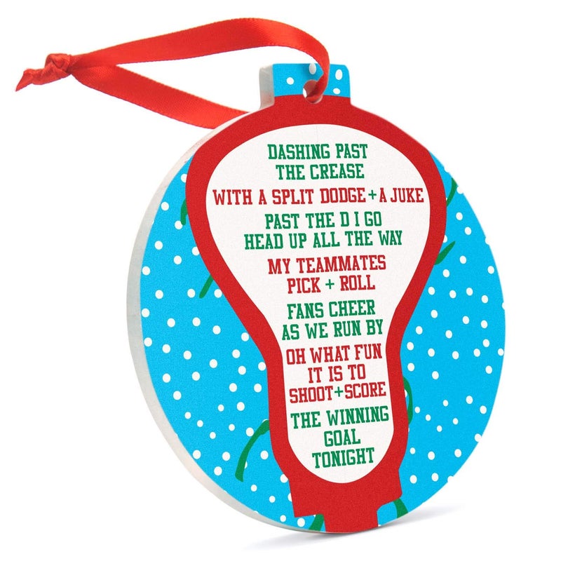 تشاك توك سبورتس chalktalksports guys lacrosse round ceramic زخرفة | جلجل على طول الطريق - Image 1