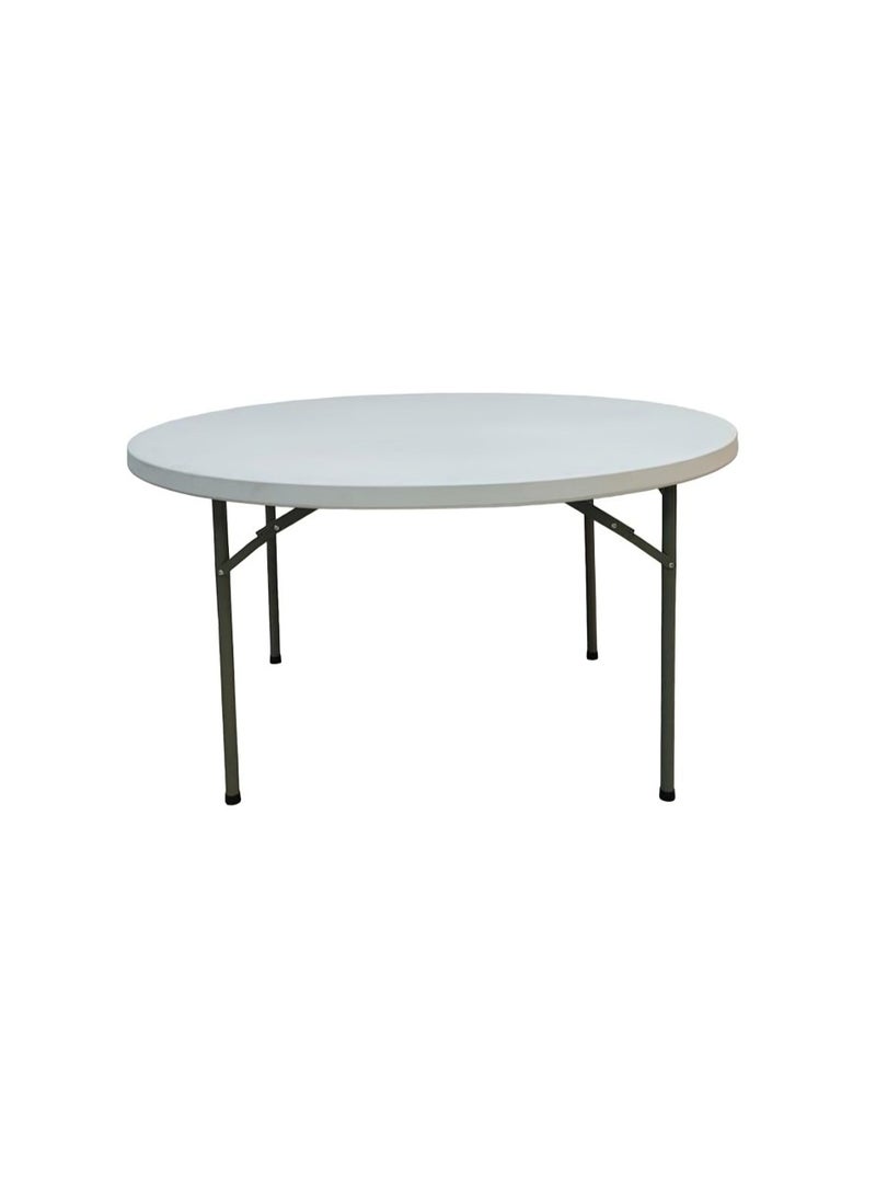 تالا طاولة دائرية قابلة للطي مقاس 120 سم – تصميم عملي ومتين للاستخدام الداخلي والخارجي - Image 1