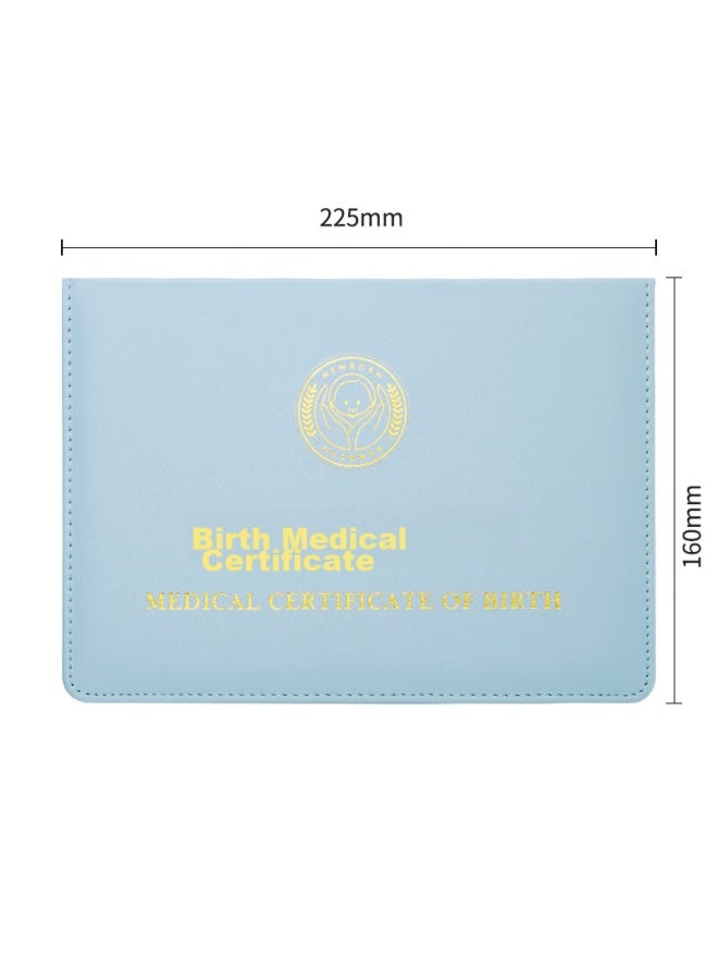 Deli Medical Birth Certificate Protective Cover, Doent Leather Storage Pouch, Standard Size Universal For All Regions, Light Blue 24817 - Image 3